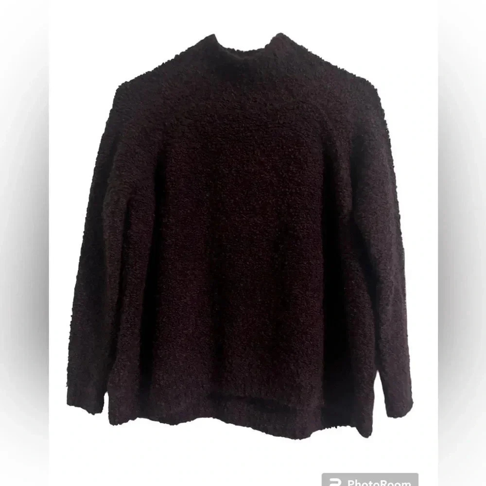 LOFT Ann Taylor sweater with mock neck, Dark Purple - Size SP